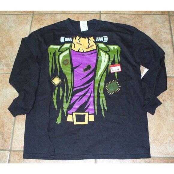 Other - Boys Frankenstein Frank Size XL 18 Long Sleeve Costume T-Shirt Halloween New
